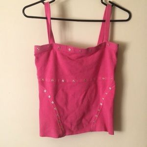 Gold studded tank top LOTS of stretch